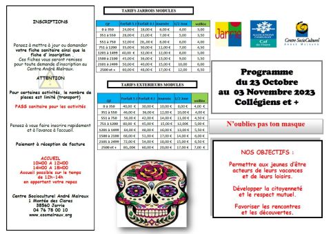 CSC Malraux automne 2023