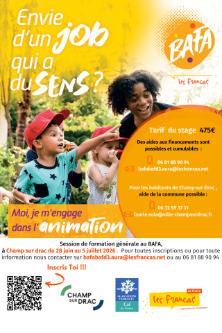 Affiche Bafa Champ sur drac 2026