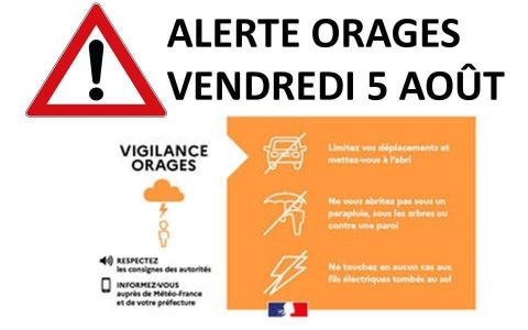 Alerte orage 5 août