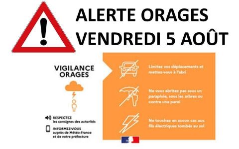 Alerte orage 5 août