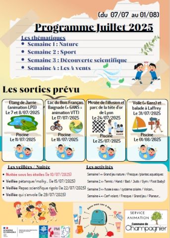 programme juillet